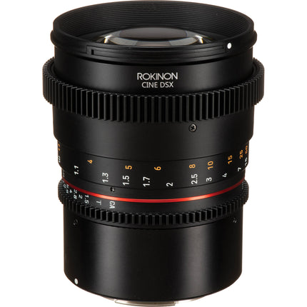Rokinon 85mm T1.5 DSX Lente de Cine Full-Frame con Iris de 9 Palas y Parasol