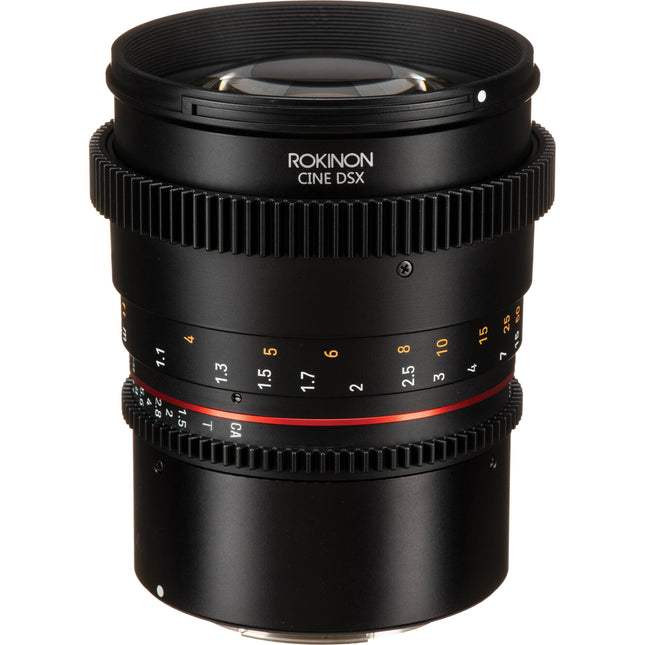 Rokinon 85mm T1.5 DSX Lente de Cine Full-Frame con Iris de 9 Palas y Parasol