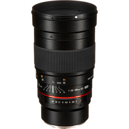 Rokinon 135mm f 2 0 ED UMC Lente Fujifilm X Montura APS C 77mm