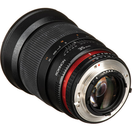 Rokinon 35mm f/1.4 AS UMC objetivo para Nikon F apertura f/1.4-22 y 52.5mm