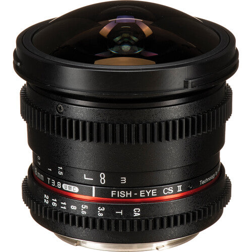 Rokinon 8mm T3.8 Objetivo Ojo de Pez Cine para Montura Canon EF con Filtro UMC de 12.8mm