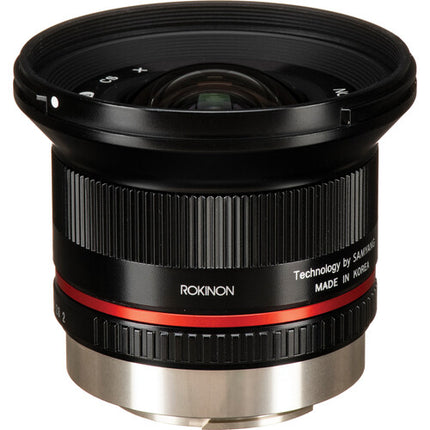 Rokinon 12mm f2.0 NCS CS Objetivo para Fujifilm X Montura 18mm Black