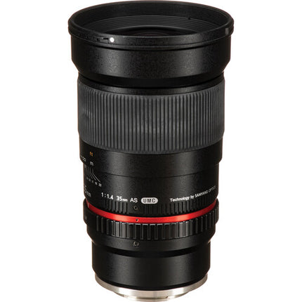 Rokinon 35mm f1.4 AS UMC objetivo Sony E Mount apertura f1.4-22 52.5mm