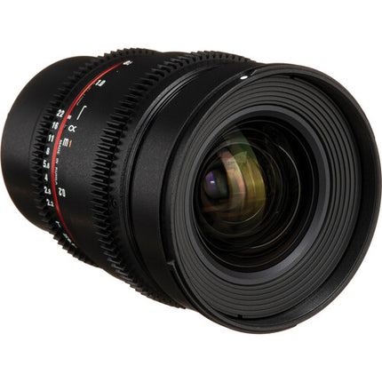 Rokinon 16mm T2.2 Cine DS Lente para Montura Micro Cuatro Tercios con Filtro 77mm y Parasol Extraíble