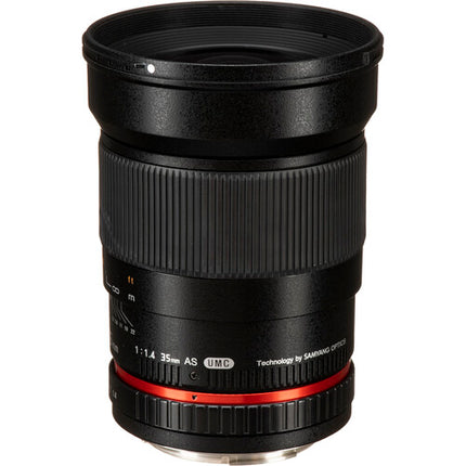 Rokinon 35mm f/1.4 AS UMC objetivo para Canon EF apertura f/1.4 y f/22