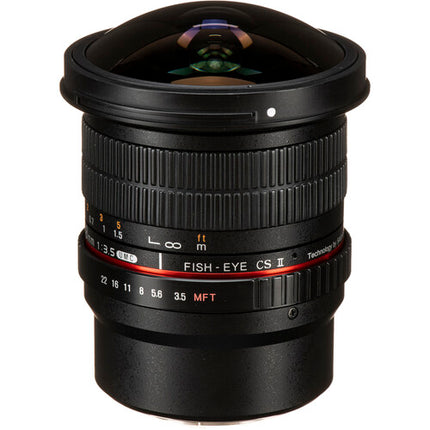 Rokinon 8mm f/3.5 Lente Ojo de Pez para Montura Micro Cuatro Tercios 139° Ángulo