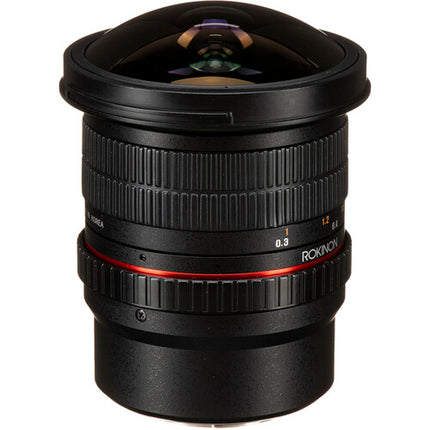 Rokinon 8mm f/3.5 Lente Ojo de Pez para Montura Micro Cuatro Tercios 139° Ángulo