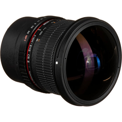 Rokinon 8mm f/3.5 Lente Ojo de Pez para Montura Micro Cuatro Tercios 139° Ángulo