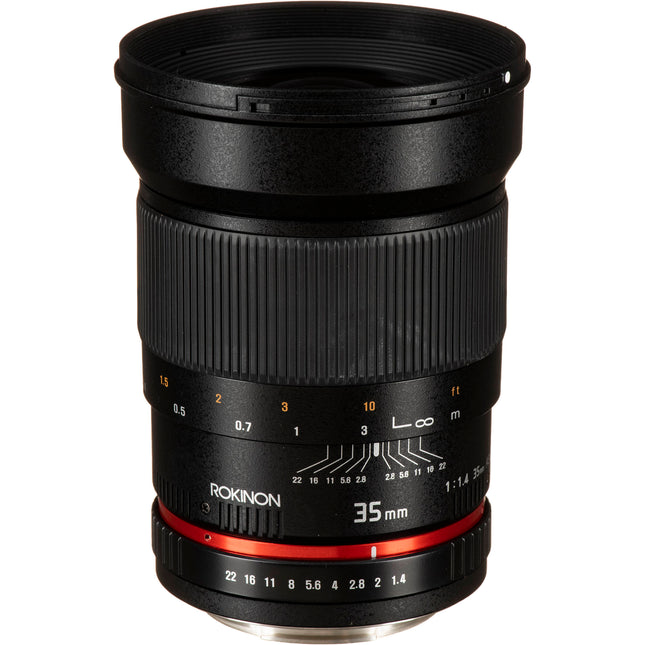 Rokinon 35mm f/1.4 AS UMC objetivo para Canon EF apertura f/1.4 y f/22