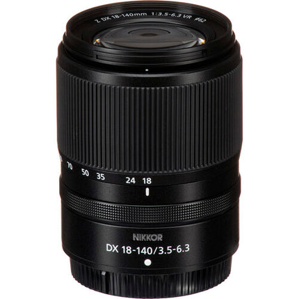 Nikon NIKKOR Z DX 18-140mm f3.5-6.3 VR Lente Z-Mount DX 27-210mm estabilizado con tapones