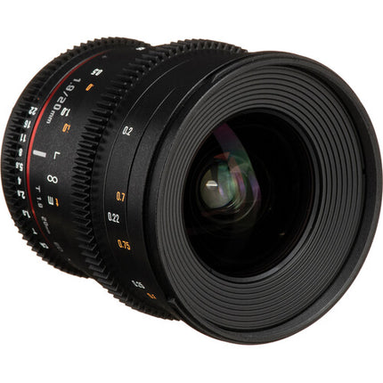 Rokinon 20mm T1.9 Cine DS Lente para Canon EF Ángulo 94.8° HDR
