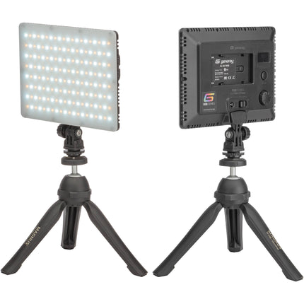 Genaray Kit de Paneles LED RGB Bluetooth 5 x 7" y Trípodes MicroPod