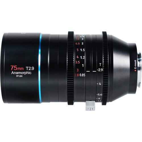 Sirui 75mm T2.9 Lente Anamórfica 1.6x Full Frame Sony E 82mm