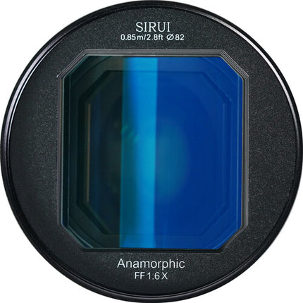Sirui 75mm T2.9 lente anamórfica full frame Nikon Z apertura T2.9 y filtro 82mm