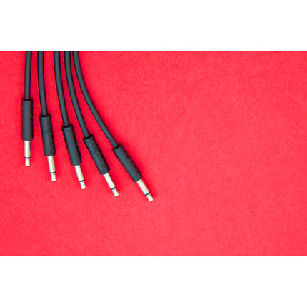 Cre8audio Nazca Noodles cables Eurorack 3.5mm 2.5 pies paquete 5 negros