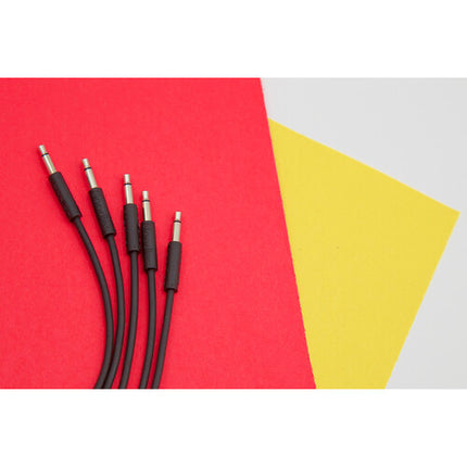 Cre8audio Nazca Noodles cables Eurorack 3.5mm 2.5 pies paquete 5 negros