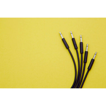 Cre8audio Nazca Noodles cables Eurorack 3.5mm 2.5 pies paquete 5 negros