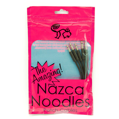 Cre8audio Nazca Noodles Cables Patch Eurorack 3.5mm 9.8" 5-Pack Negro