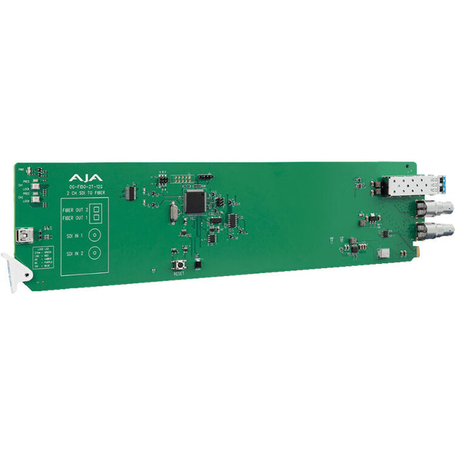 AJA openGear Transmisor Fibra Óptica 2 Canales 12G-SDI 12 Gb/s