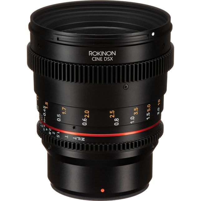 Rokinon 50mm T1.5 DSX Lente de Cine MFT con Iris de 9 Láminas y Parasol