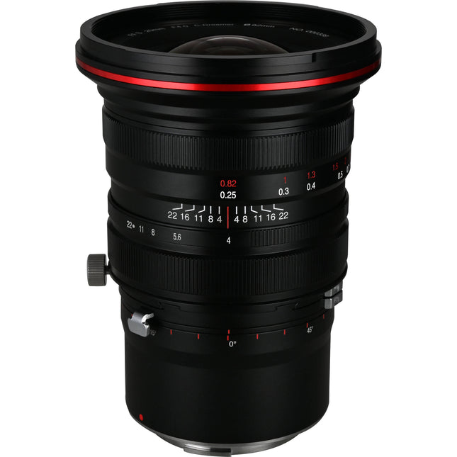 Venus Optics Laowa 20mm f/4 Zero-D objetivo shift Canon RF con 11mm y círculo de imagen 65mm