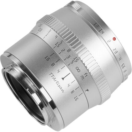 Objetivo TTArtisan 50mm f1.2 para Sony E Montura APS-C 75mm Plata