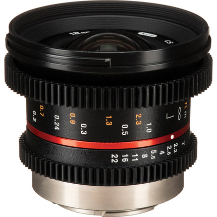 Rokinon 12mm T2.2 Objetivo Cine para Fuji X Montura APS-C 7.87"