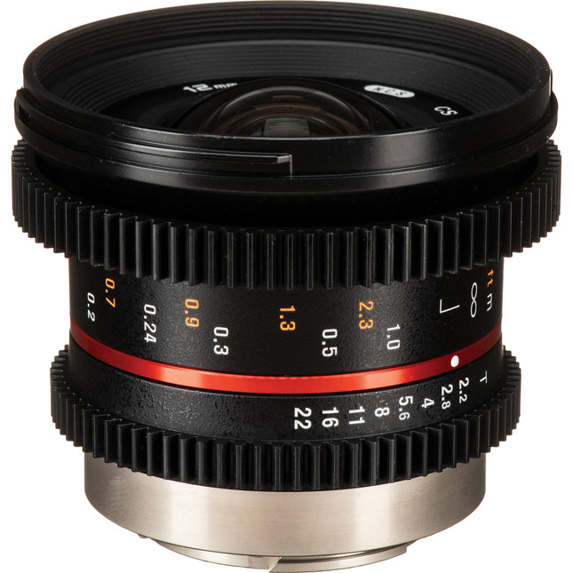 Rokinon 12mm T2.2 Objetivo Cine para Fuji X Montura APS-C 7.87"