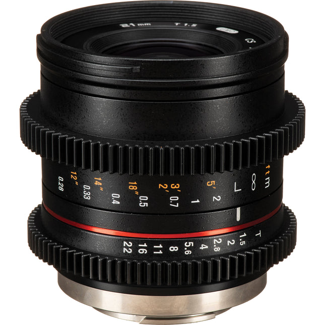 Rokinon 21mm T1.5 Objetivo Cine 69.3° APS-C para Fujifilm X