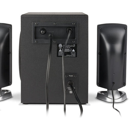 Cyber Acoustics CA-3090 Sistema de altavoces satélite y subwoofer con control de volumen y cable 3.5 mm