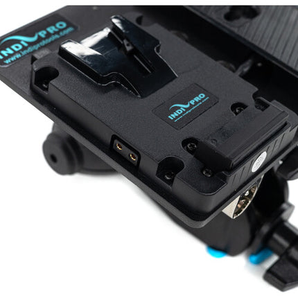 IndiPRO Tools Adaptador para Montura Gold y V con Conector XLR 3-Pin y Abrazadera de Bloqueo 14.8V