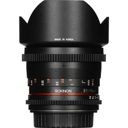 Rokinon 10mm T3.1 Cine DS Montura Nikon F Lente para APS-C Manual
