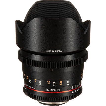 Rokinon 10mm T3.1 Cine DS Montura Nikon F Lente para APS-C Manual