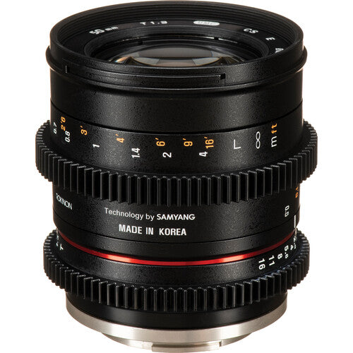 Rokinon 50mm T1.3 Objetivo Cine Compacto para Sony E 31.7° ángulo de visión con parasol y filtros 62mm