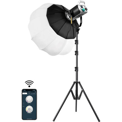 GVM SD200D Luz LED Monolight Bicolor Kit 64600 Lux 3200-5600K Con Softbox Reflector y Soporte