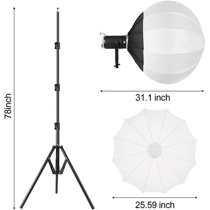 GVM SD200D Luz LED Monolight Bicolor Kit 64600 Lux 3200-5600K Con Softbox Reflector y Soporte