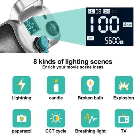 GVM SD200D Luz LED Monolight Bicolor Kit 64600 Lux 3200-5600K Con Softbox Reflector y Soporte