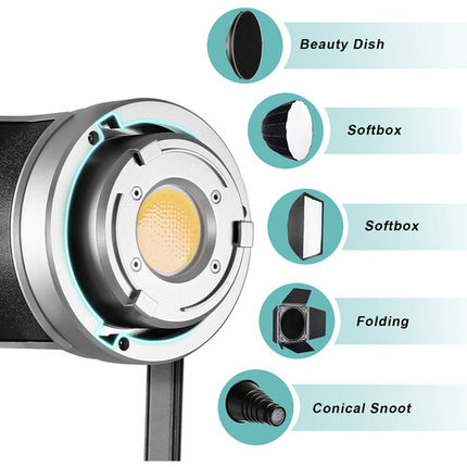 GVM SD200D Luz LED Monolight Bicolor Kit 64600 Lux 3200-5600K Con Softbox Reflector y Soporte
