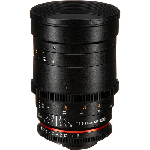 Rokinon 135mm T2.2 Cine DS Lente para Nikon F Full Frame y Filtro 77mm