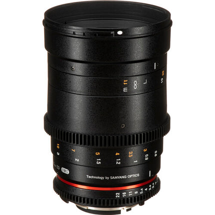 Rokinon 135mm T2.2 Cine DS Lente para Nikon F Full Frame y Filtro 77mm