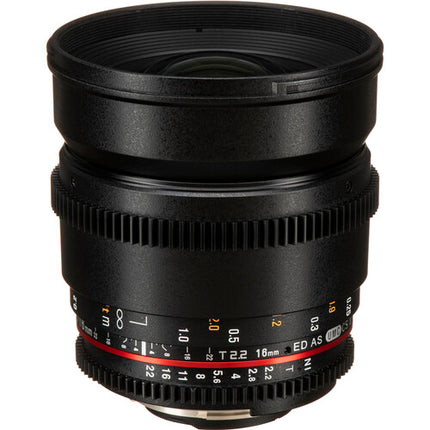 Rokinon Juego de Lentes Cine 16 35 50 85mm Montura Nikon F T1.5-T2.2