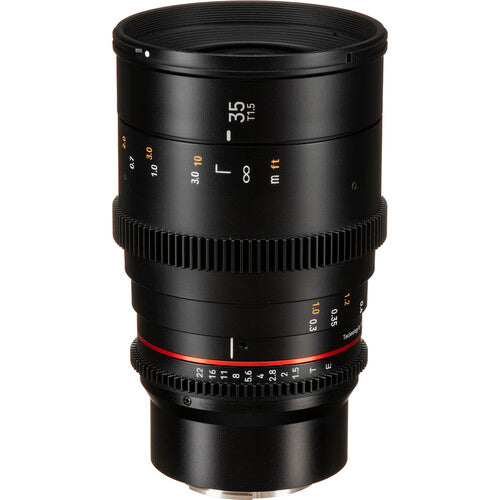 Rokinon 35mm T1.5 DSX Objetivo Cine E Mount F1.5 9 Láminas Iris