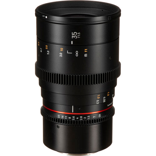 Rokinon 35mm T1.5 DSX Lente Cine Full Frame Apertura T1.5 con Parasol