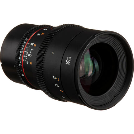 Rokinon 35mm T1.5 DSX Lente Cine Full Frame Apertura T1.5 con Parasol