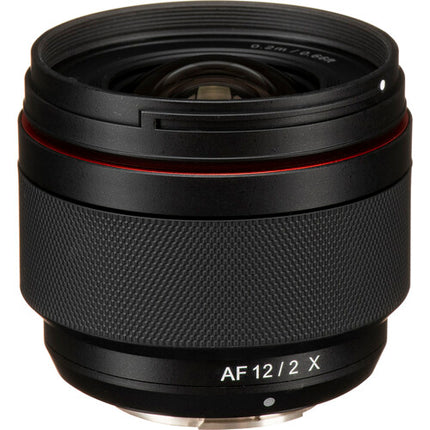 Rokinon 12mm f/2.0 AF Lente para FUJIFILM X APS-C con Estuche y Parasol