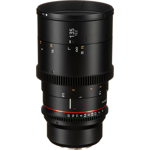 Rokinon 135mm T2.2 DSX Objetivo de Cine para FUJIFILM X Foco Manual Iris de 9 Palas