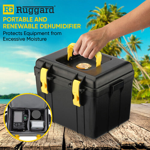Ruggard Estuche Seco Portátil con Deshumidificador 9.6L Negro Recargable