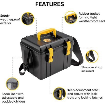 Ruggard Estuche Seco Portátil con Deshumidificador 9.6L Negro Recargable