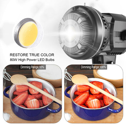 GVM LED Video Soft Light LS-p80s Kit de luz suave luz diurna 5600K con paraguas y soporte