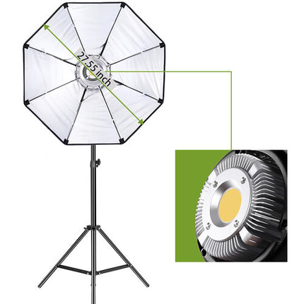 GVM LS-p80s Luz LED de Video 5600K Kit 1 Luz con Softbox y Soporte